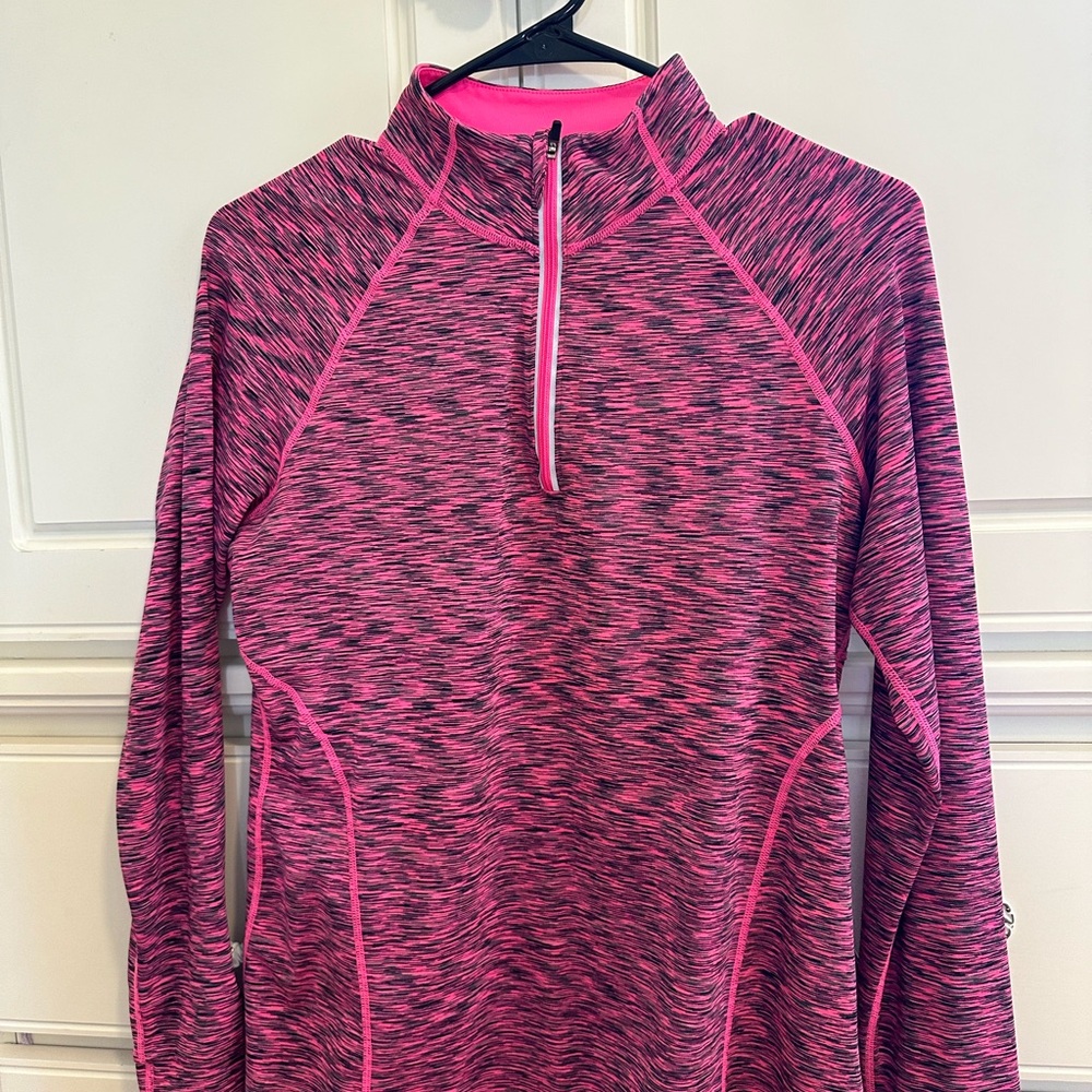 Ideology Pink and Black Patterned Hoodie
